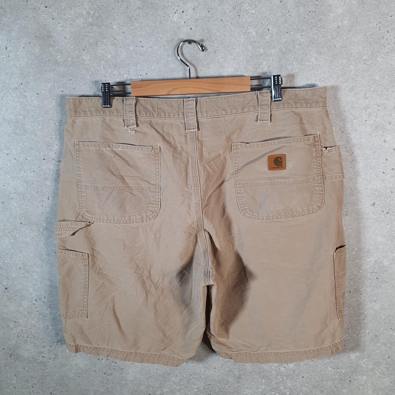 Vintage Carhartt Baggy Carpenter Shorts Jorts Cargo Men’s W40 Brown Original Fit Workwear A4865
