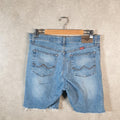 Vintage Wrangler Denim Shorts Jorts Cargo Men’s W32 Blue Baggy Cotton