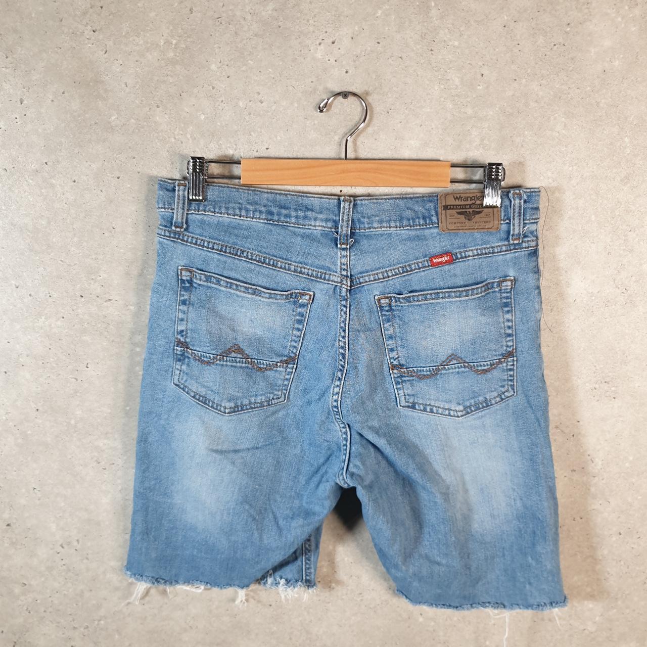 Vintage Wrangler Denim Shorts Jorts Cargo Men’s W32 Blue Baggy Cotton