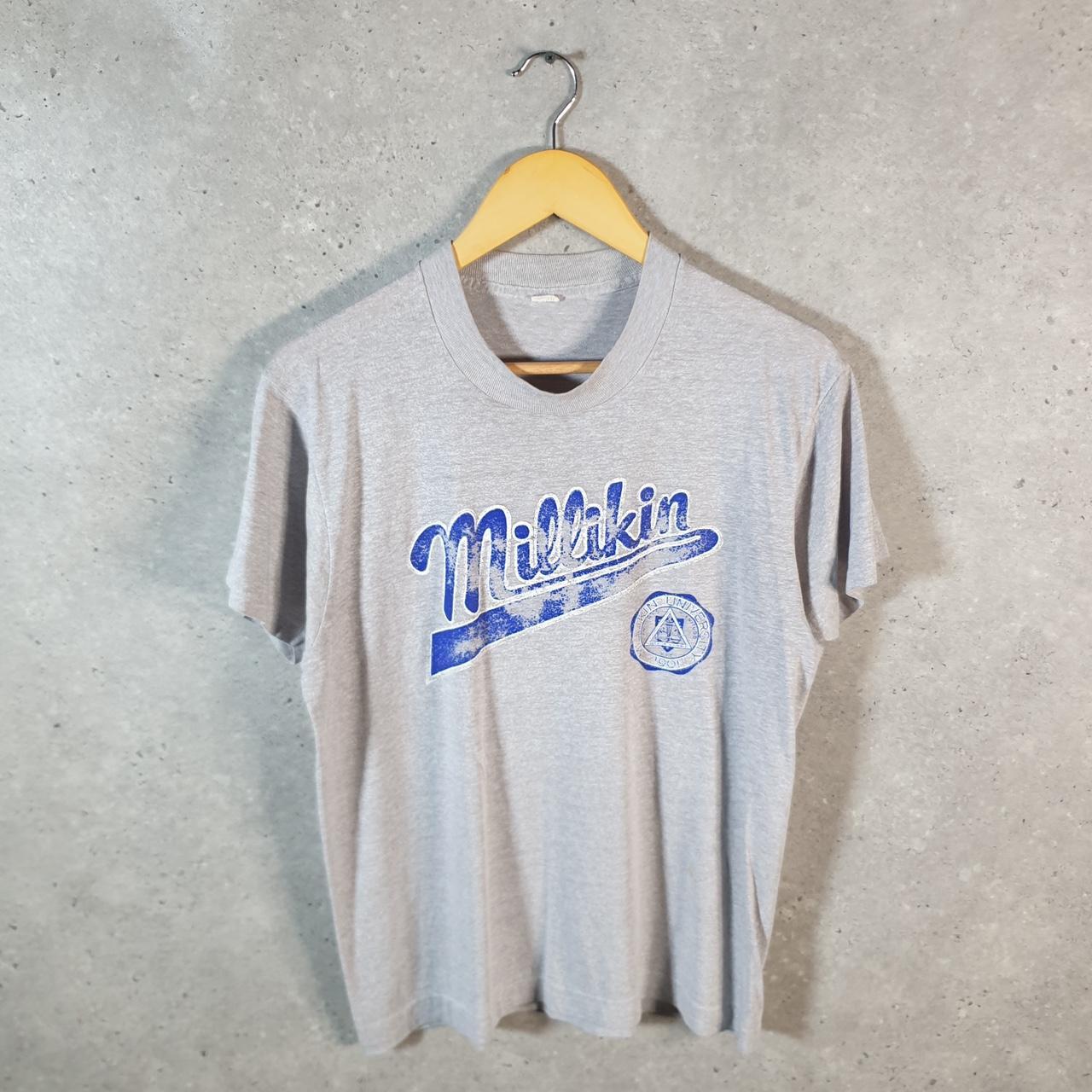Vintage Screen Stars Millikin University 90s USA Single Stitch T Shirt Men’s Large Grey