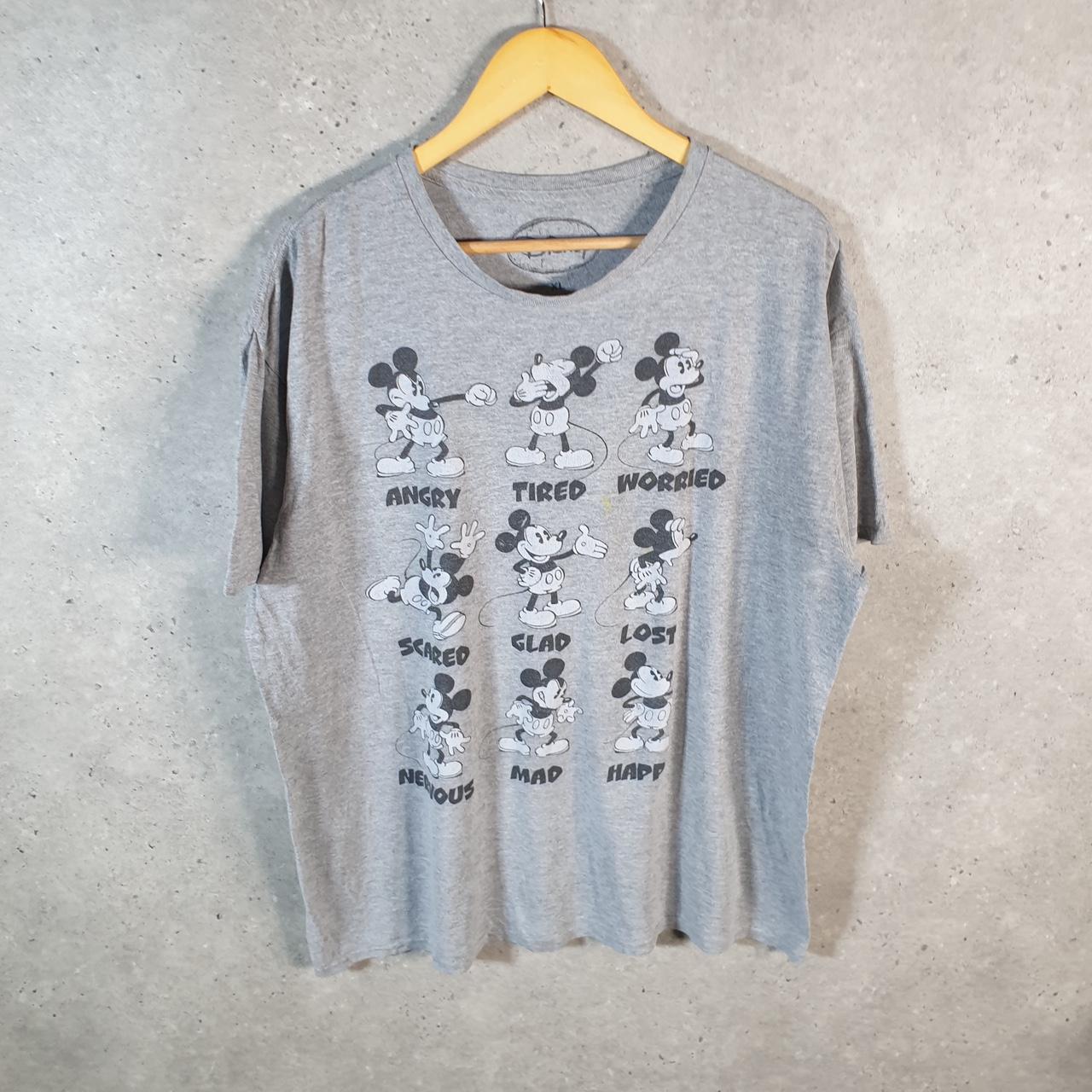 Vintage Disney Land Mickey Mouse T Shirt Men’s XL Grey Logo Graphic Cartoon
