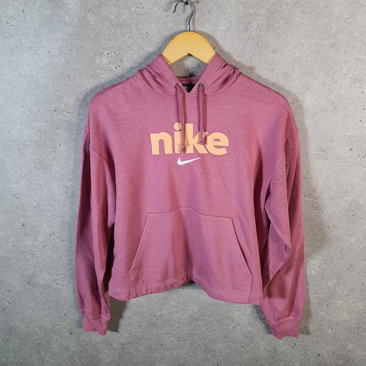 Vintage Nike Spellout Club Hoodie Womens XS Pink Swoosh Y2K Pullover