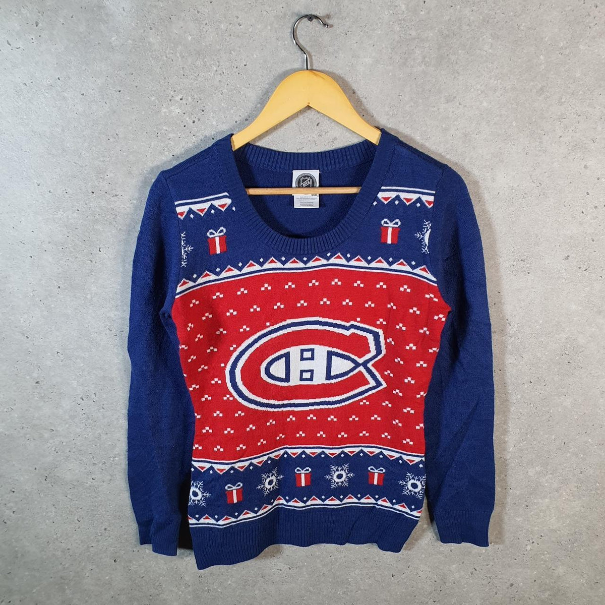 Vintage NHL Montreal Canadiens 90s Knit Sweater Men’s XS Blue Y2K Pullover American