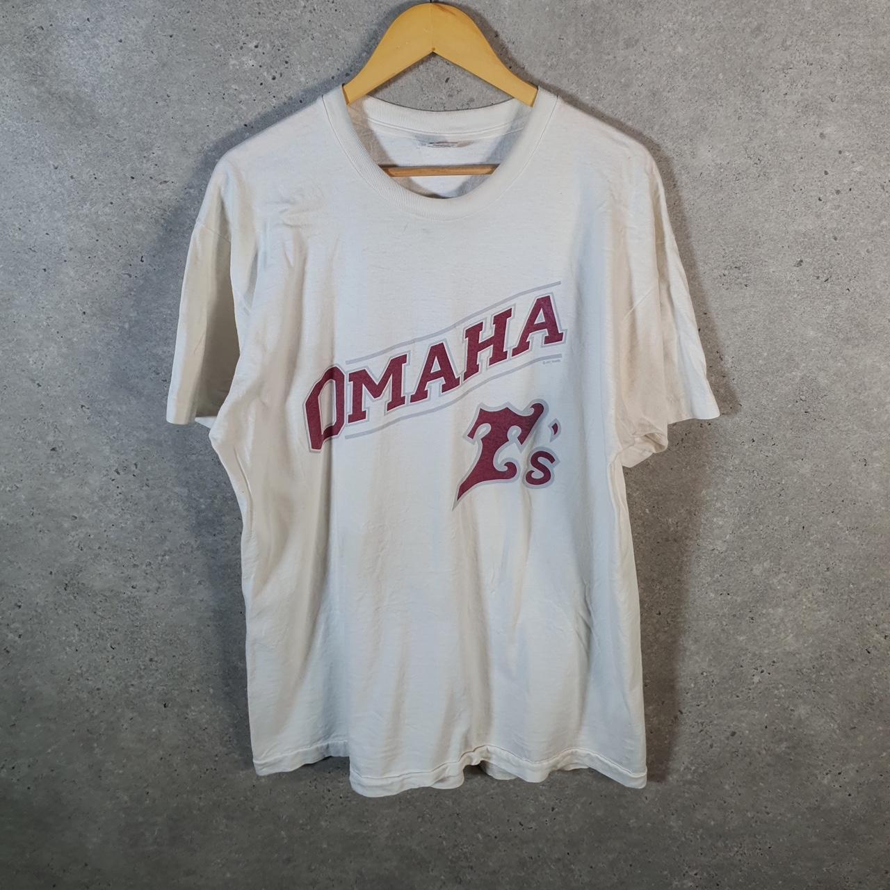 Vintage Fruit Of The Loom Omaha 90s USA Single Stitch T Shirt Men’s XL White