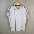 Vintage Calvin Klein Spellout Polo Shirt Men’s Medium White Casual Sports