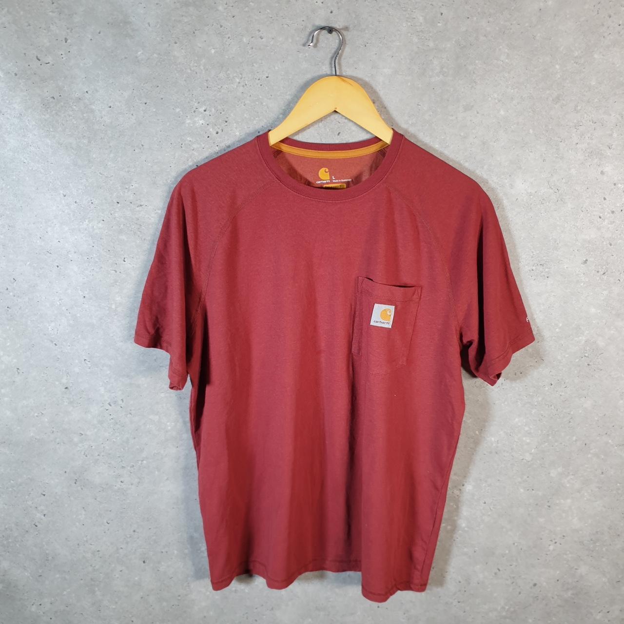 Vintage Carhartt Pocket T Shirt Men’s Large Red Workwear Chore Utility Relaxed Fit