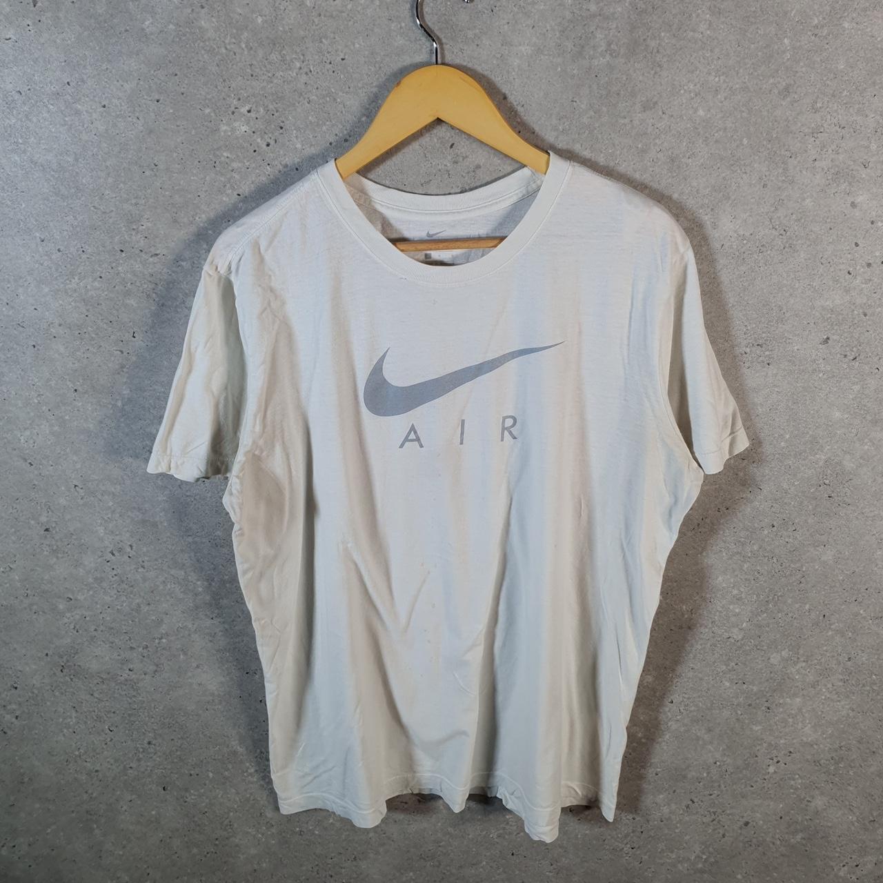 Vintage Nike Air Spellout T Shirt Men’s Large White Logo Swoosh Athletic