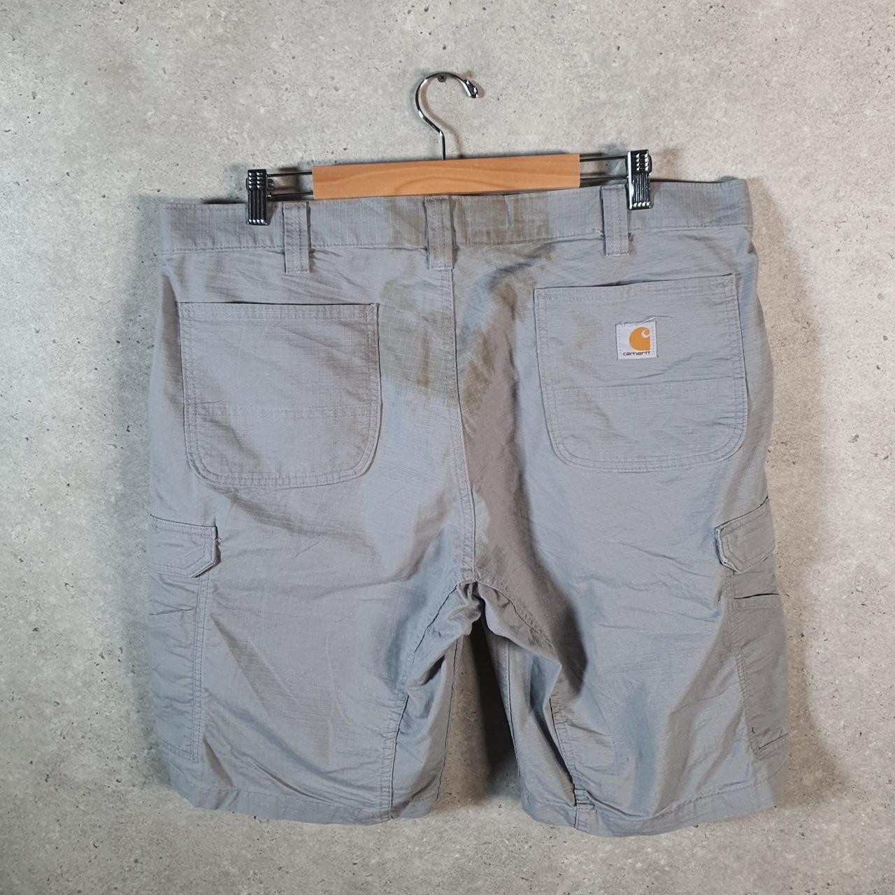 Vintage Carhartt Baggy Carpenter Shorts Jorts Cargo Men’s W40 Grey Relaxed Fit Workwear A4876