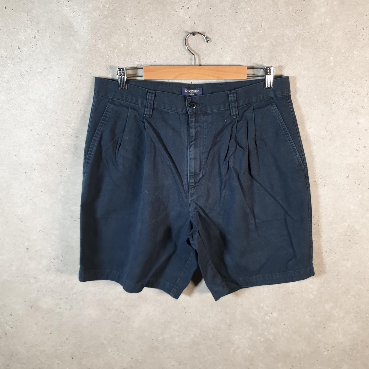 Vintage Dockers Shorts Jorts Cargo Men’s W36 Navy Blue Baggy Cotton