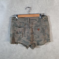 Vintage Guess Camouflage Shorts Jorts Cargo Womens W29 Brown Relaxed Denim