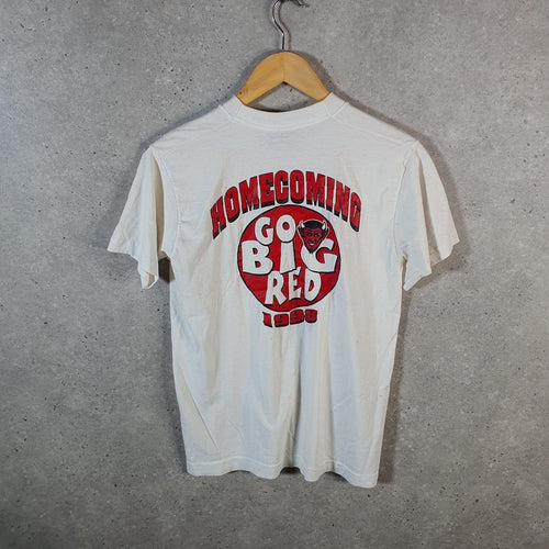Vintage Best Fruit of the Loom Go Reds 1998 Homecoming Single Stitch T Shirt Men’s Medium White Big Fish Vintage