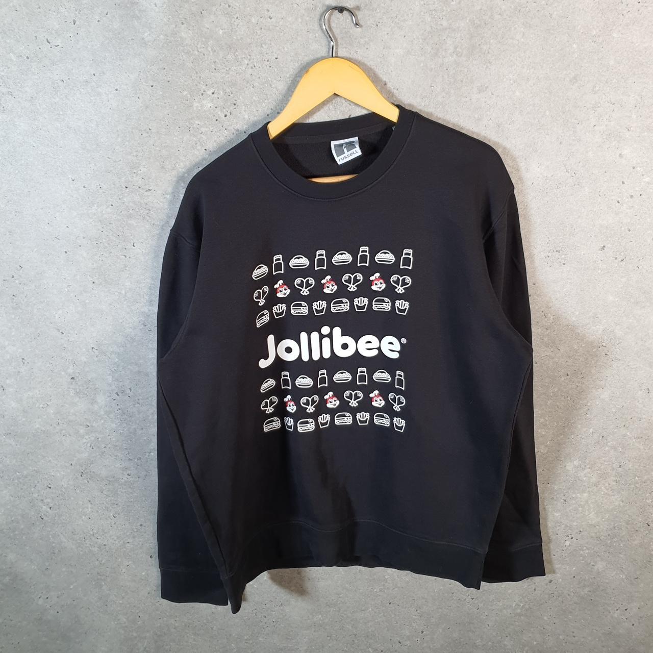 Vintage Russell Athletic Jollibee Sweatshirt Men’s Large Black Pullover Baggy