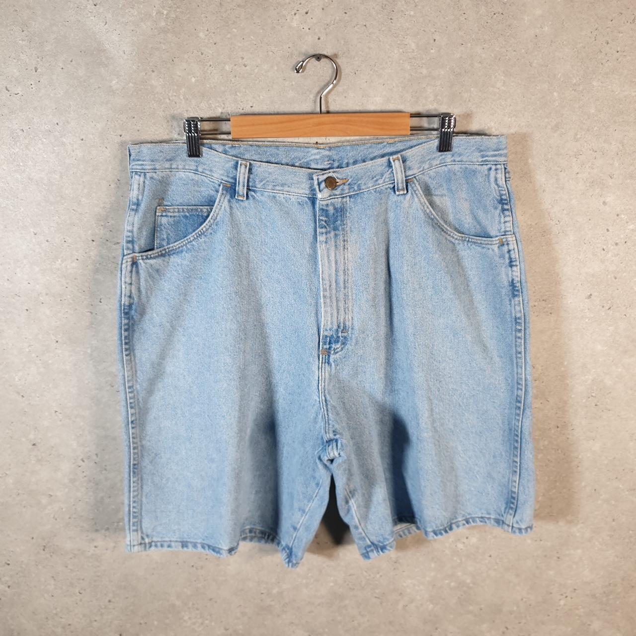 Vintage Wrangler Denim Shorts Jorts Cargo Men’s W40 Blue Baggy Cotton