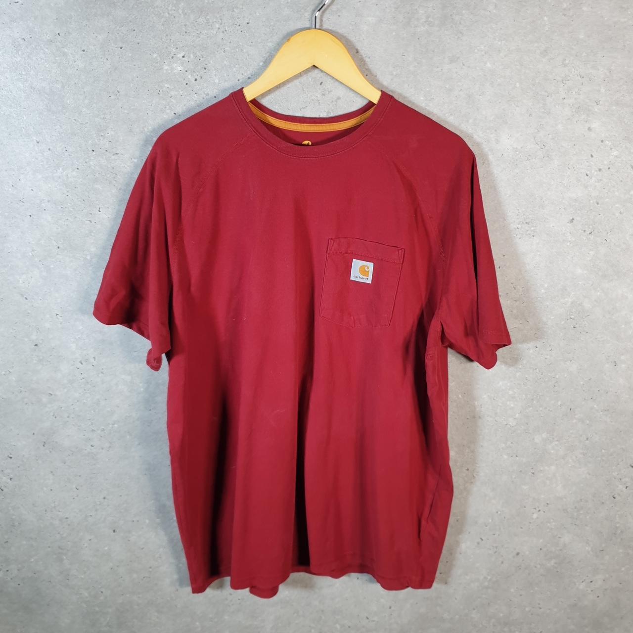 Vintage Carhartt Pocket T Shirt Men’s XL Red Workwear Chore Utility Relaxed Fit C9188