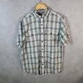 Vintage Carhartt Shirt Button Down Mens Medium Blue Checkered Chore Utility Original - Big Fish Vintage