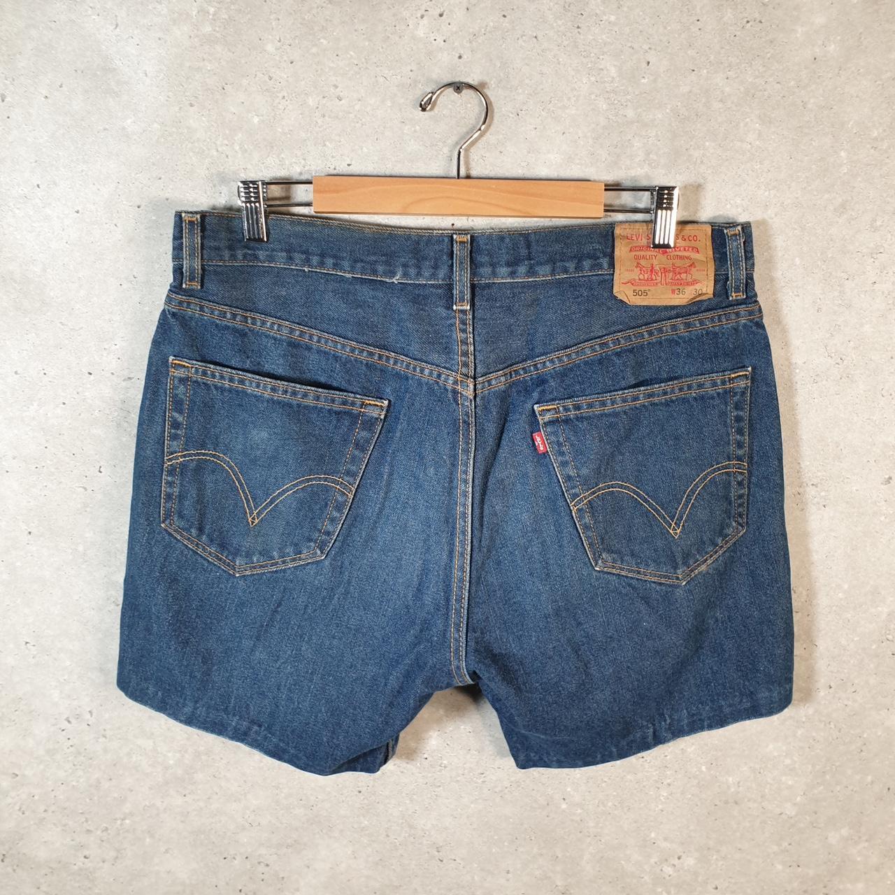 Vintage Levi’s 505 Baggy Shorts Jorts Cargo Mens W36 Blue Relaxed Denim