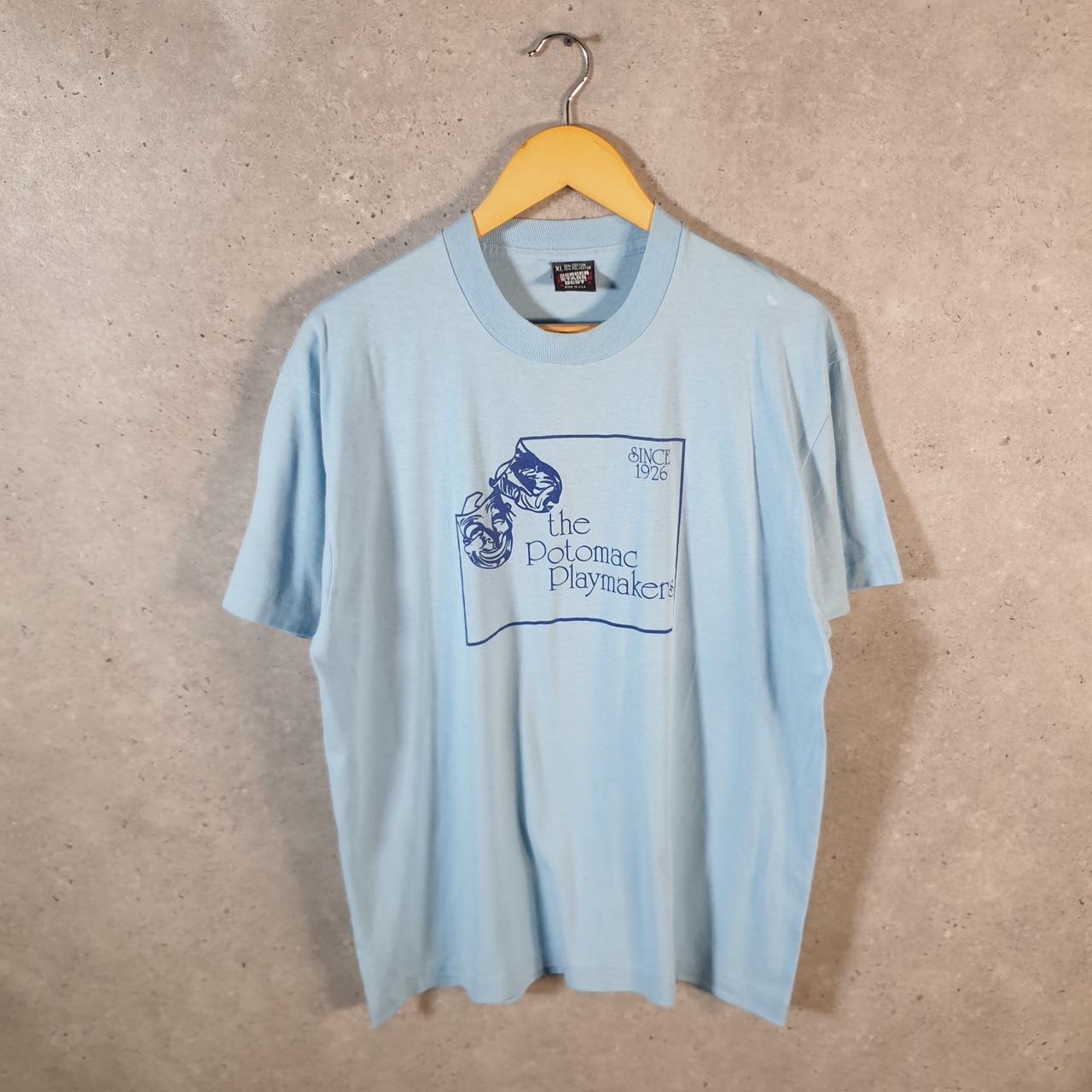 Vintage Screen Stars Potomac Playmakers 90s USA Single Stitch T Shirt Men’s XL Blue