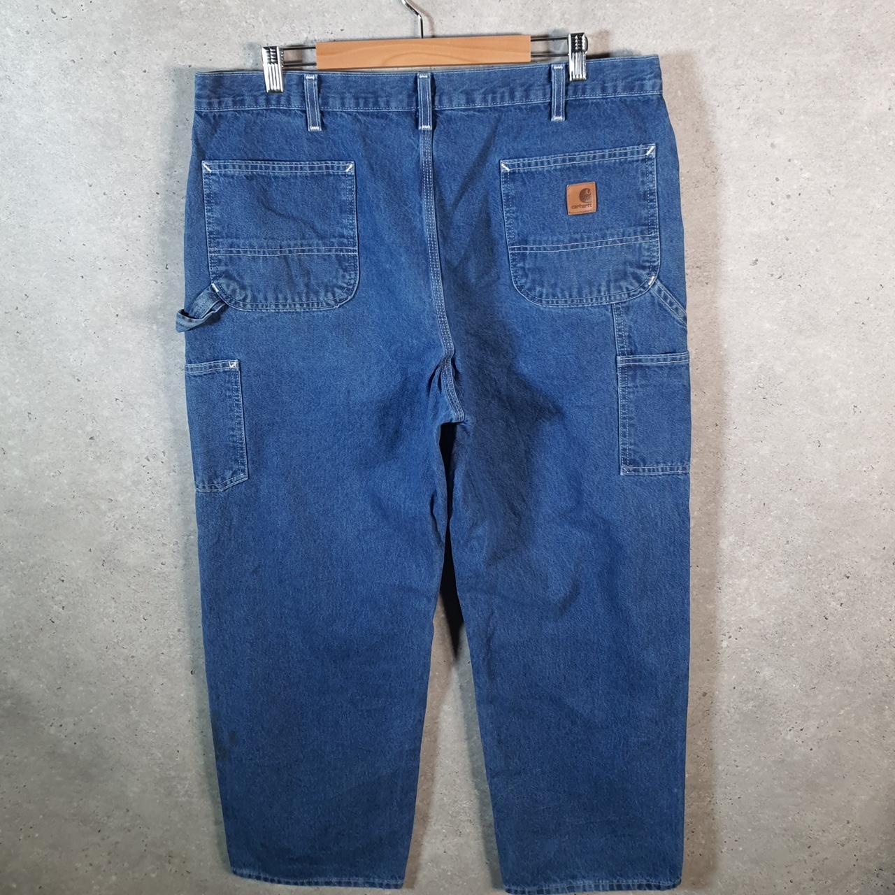 Vintage Carhartt FR Workwear Carpenter Jeans Mens W40 L30 Blue Denim Dungaree Fit USA