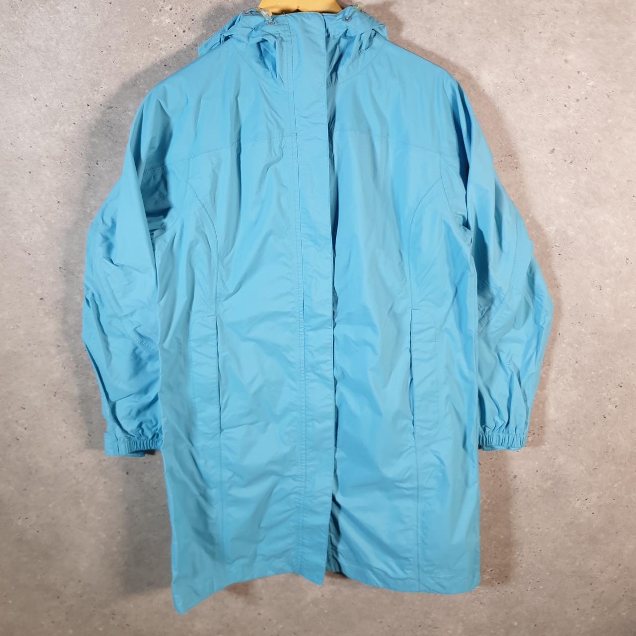 Vintage L.L. Bean Outdoors Nylon Jacket Womens Medium Hooded Blue Waterproof