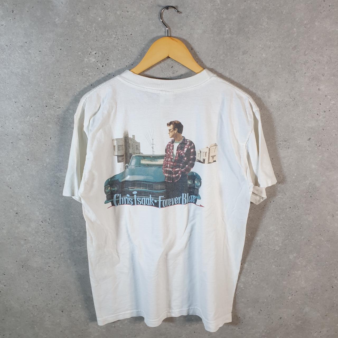 Vintage Murina Chris Isaac Forever Blue 90s USA Single Stitch T Shirt Men’s Large White