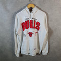 Vintage NBA Chicago Bulls Hoodie Men’s XL White Pullover Pro Sport USA