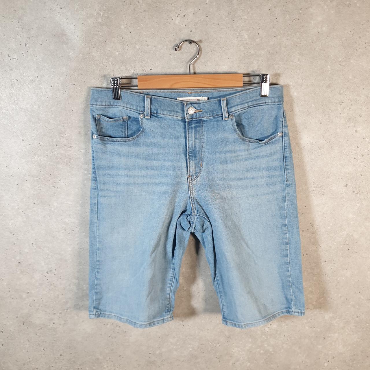 Vintage Levi’s Baggy Shorts Jorts Cargo Womens W31 Blue Relaxed Denim