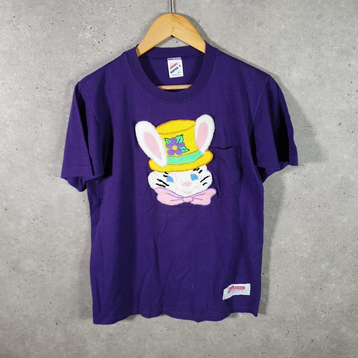 Vintage Jerzees USA 90s Bunny Single Stitch T Shirt Men’s Medium Purple Big Fish Vintage