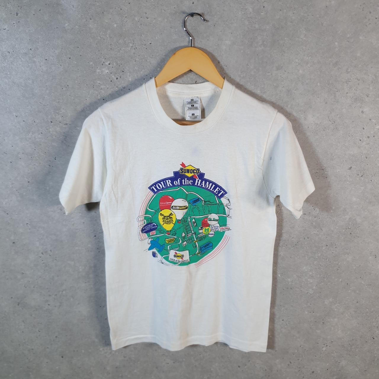 Vintage Sunoco Tour Of the Hamlet 90s USA Single Stitch T Shirt Men’s Small White