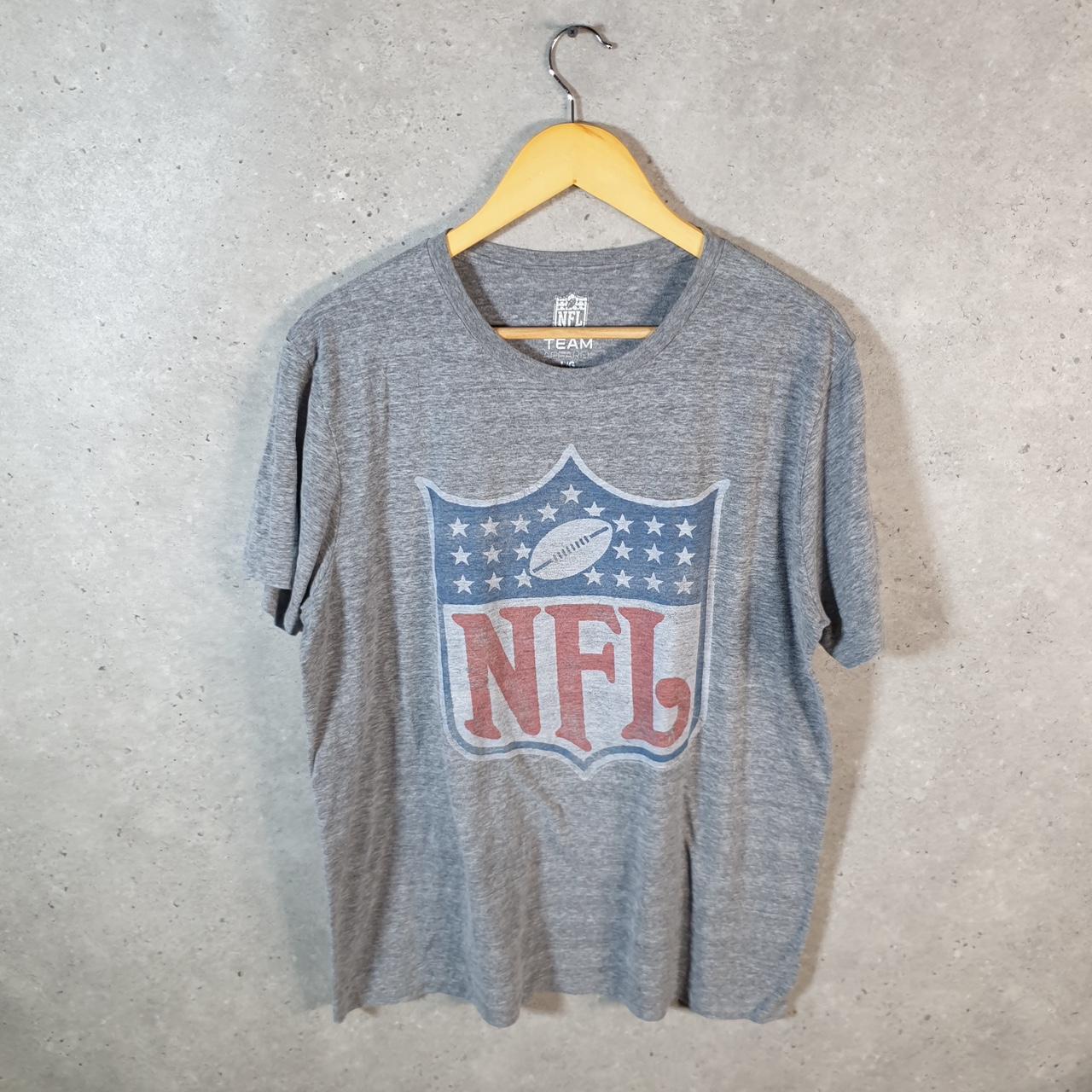 Vintage NFL Graphic T Shirt Men’s Large Grey Logo Pro Sport USA Athletic