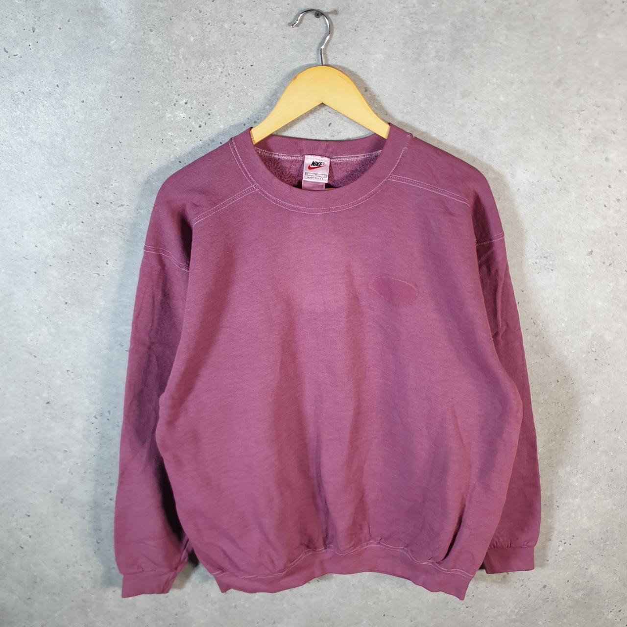 Vintage Nike 90s USA Sweatshirt Mens Medium Pink Swoosh Y2K Pullover Logo