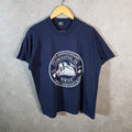 Vintage Fruit of the Loom 1995 Lancaster NRHS Single Stitch T Shirt Men’s Large Navy Blue C9260