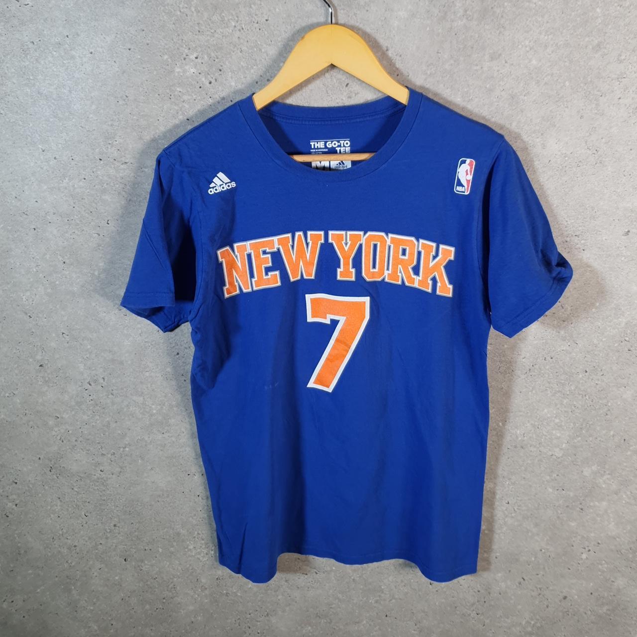 Vintage Adidas Go To Tee NBA New York Anthony 7 T Shirt Men’s Medium Blue Logo