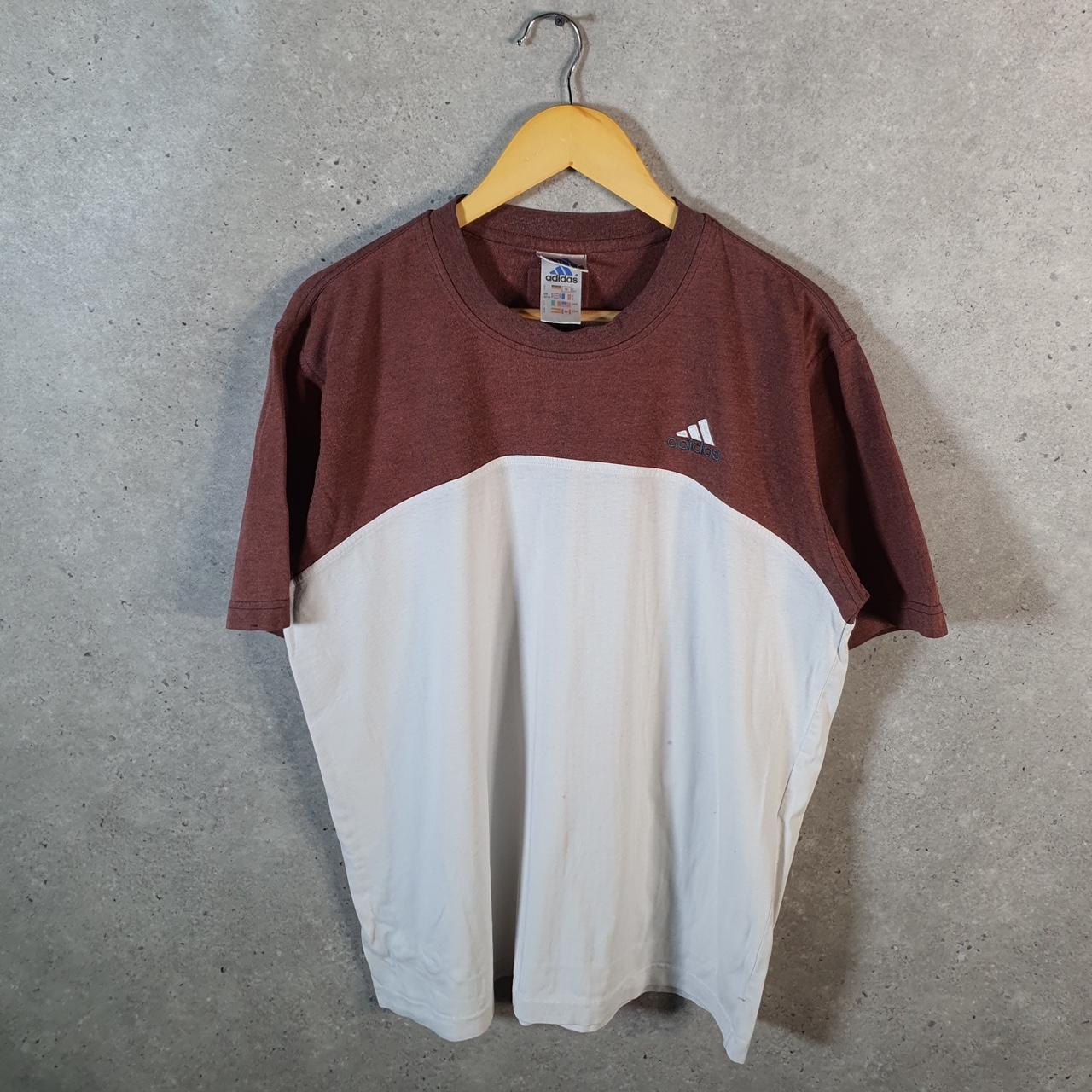 Vintage Adidas 90s T Shirt Men’s Large White Spellout Logo Athletic