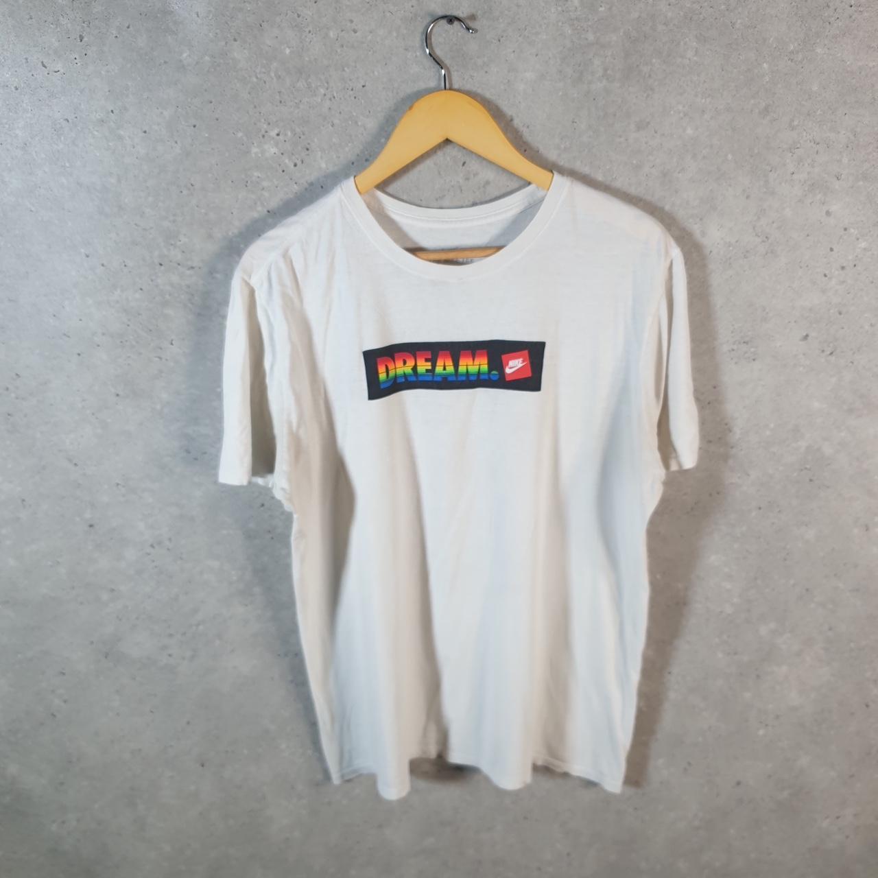 Vintage Nike Club Dream T Shirt Men’s Large White Logo Swoosh Athletic