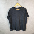 Vintage Ralph Lauren Polo T Shirt Men’s Large Grey Embroidered Custom Fit Pony C9152