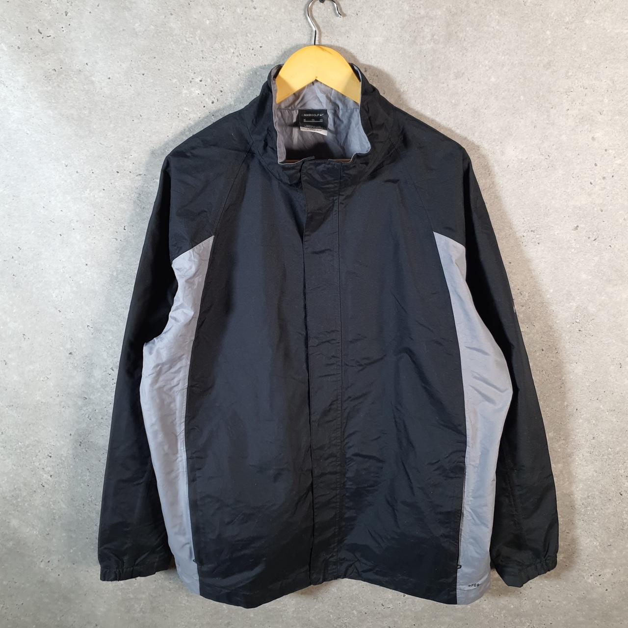 Vintage Nike Storm Fit Windbreaker Track Jacket Mens XL Black USA Swoosh Full Zip USA