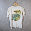 Vintage Caribbean Soul Harbour Ship Graphic 90s Single Stitch T Shirt Men’s Large White