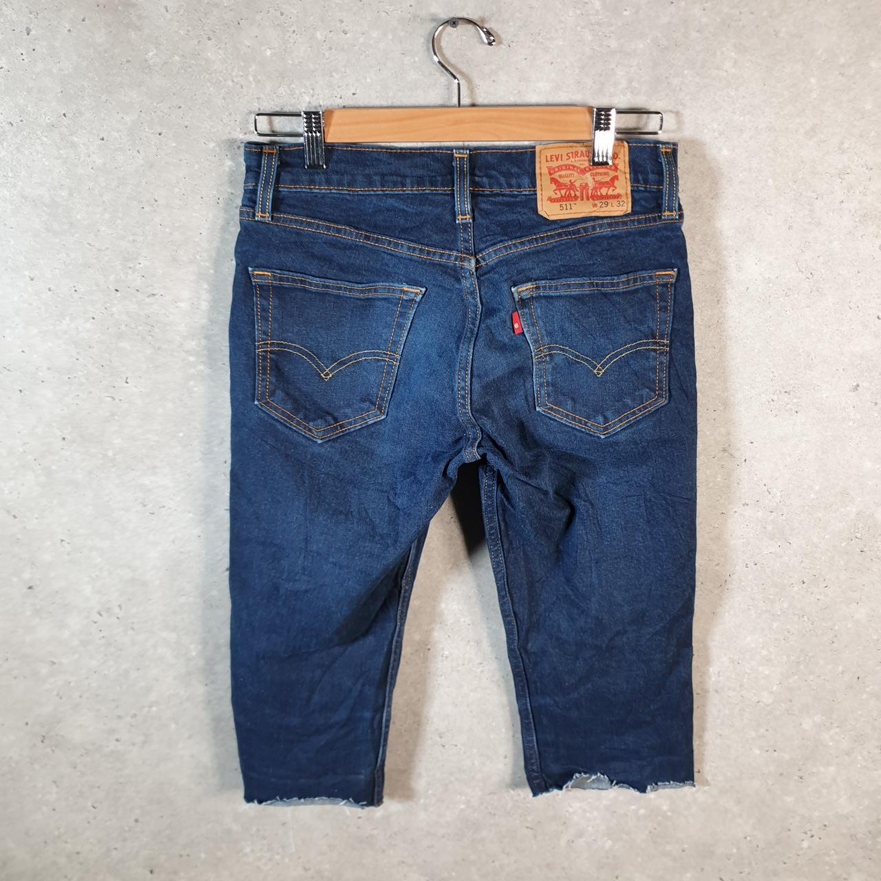 Vintage Levi’s 511 Midi Capri Shorts Jorts Cargo Womens W29 Blue Relaxed Denim