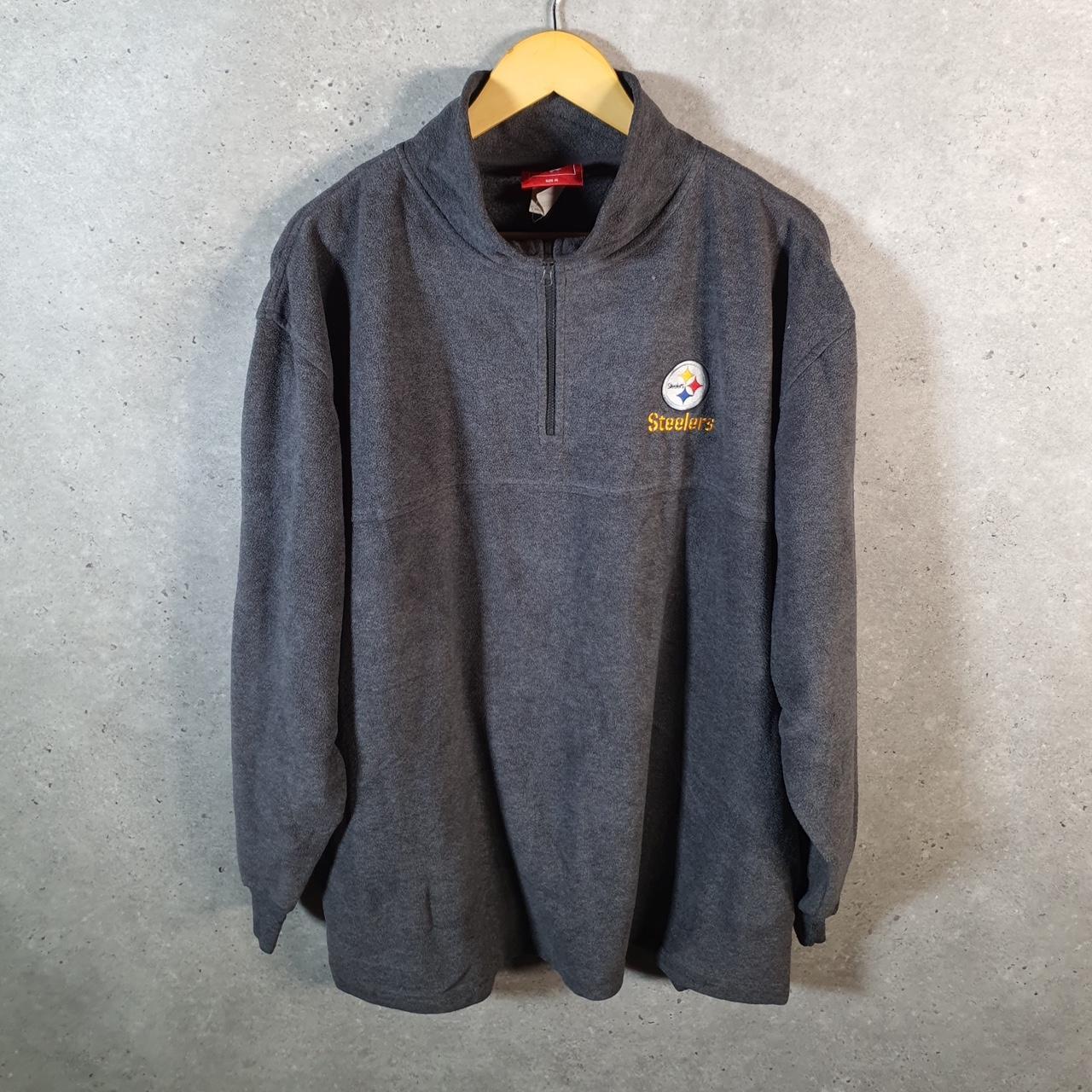 Vintage NFL Pittsburgh Steelers Sweatshirt Fleece Mens XL Grey Pullover USA Pro Sport
