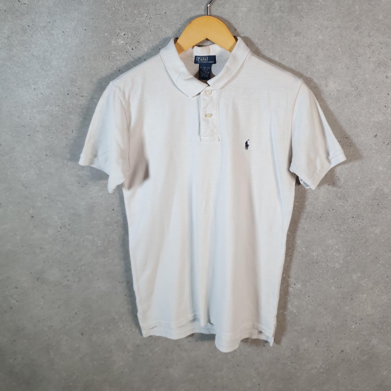 Vintage Ralph Lauren Polo Shirt Womens XL White Casual Cotton Pony C9605