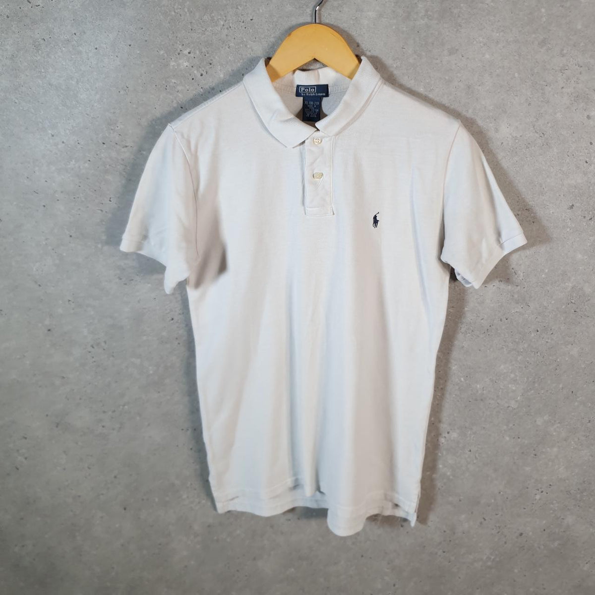 Vintage Ralph Lauren Polo Shirt Womens XL White Casual Cotton Pony C9605