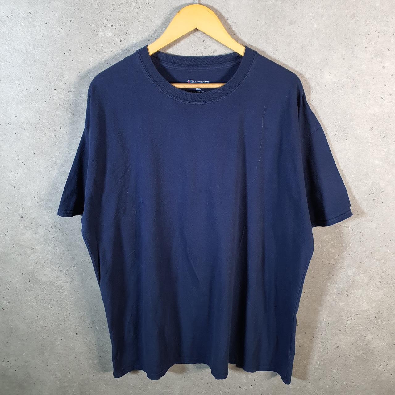 Vintage Champion Baggy T Shirt Men’s 2XL Navy Blue Casual Blank Athletic