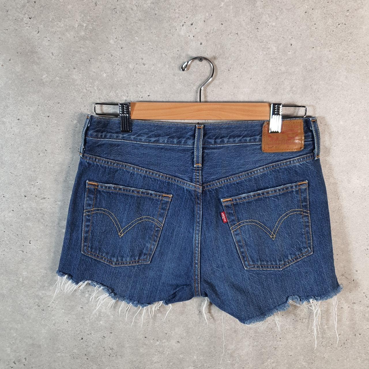 Vintage Levi’s 501 Cut Off Baggy Shorts Jorts Cargo Womens W26 Blue Relaxed Denim Big Fish Vintage