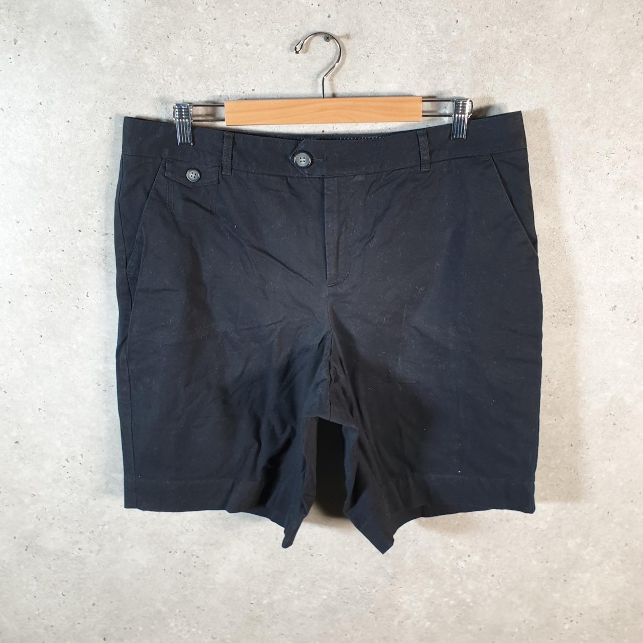 Vintage Dockers Chino Shorts Jorts Cargo Womens W36 Black Baggy Cotton