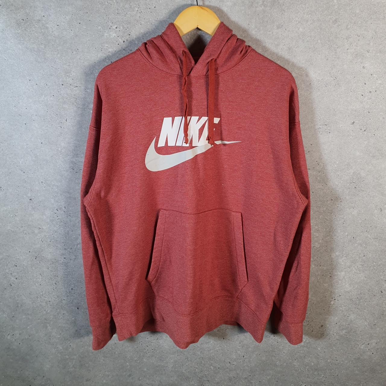 Vintage Nike Club Hoodie Men’s Large Pink Swoosh Y2K Pullover