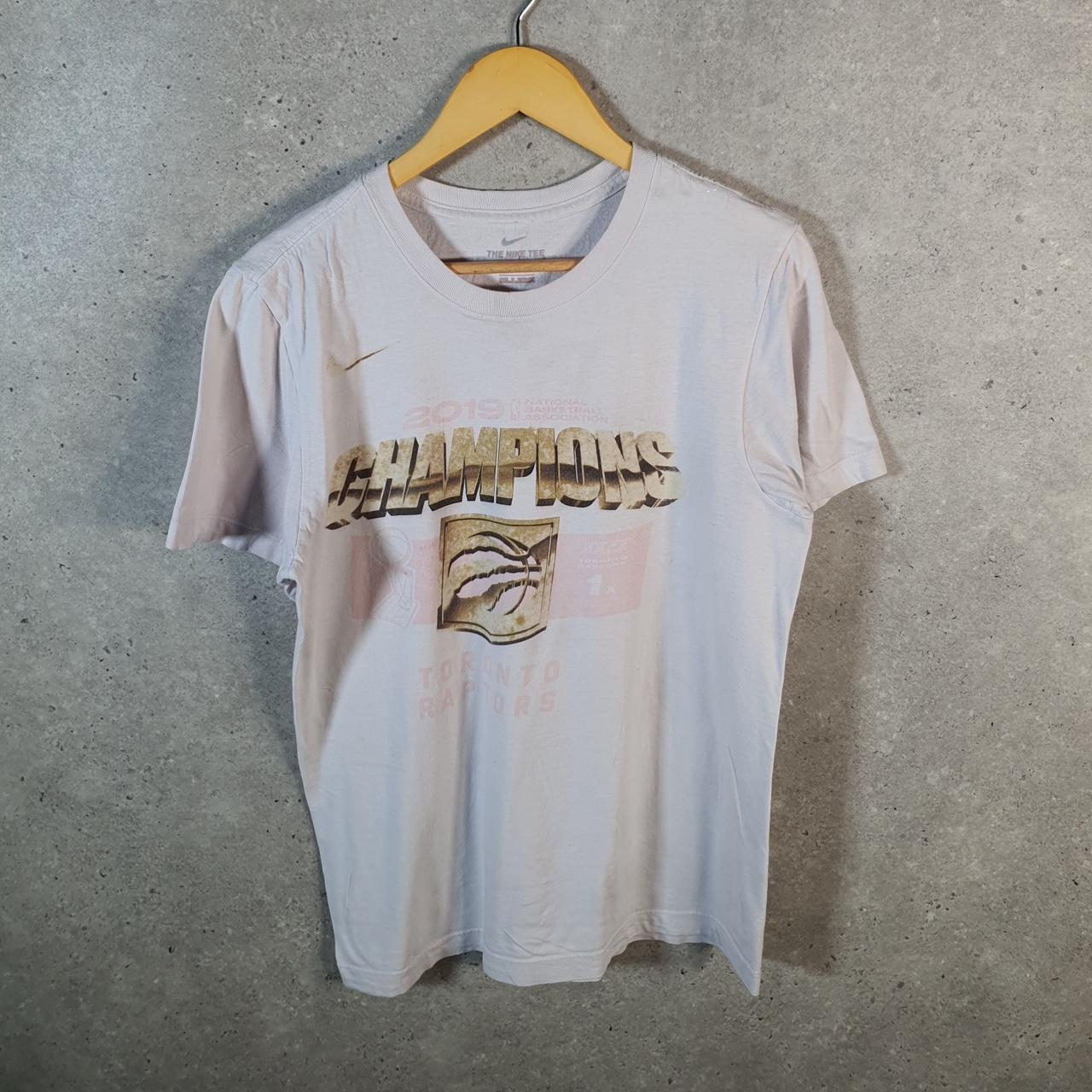 Vintage Nike 2019 Toronto Raptors MLB T Shirt Shirt Men’s Small White Logo Athletic C9843