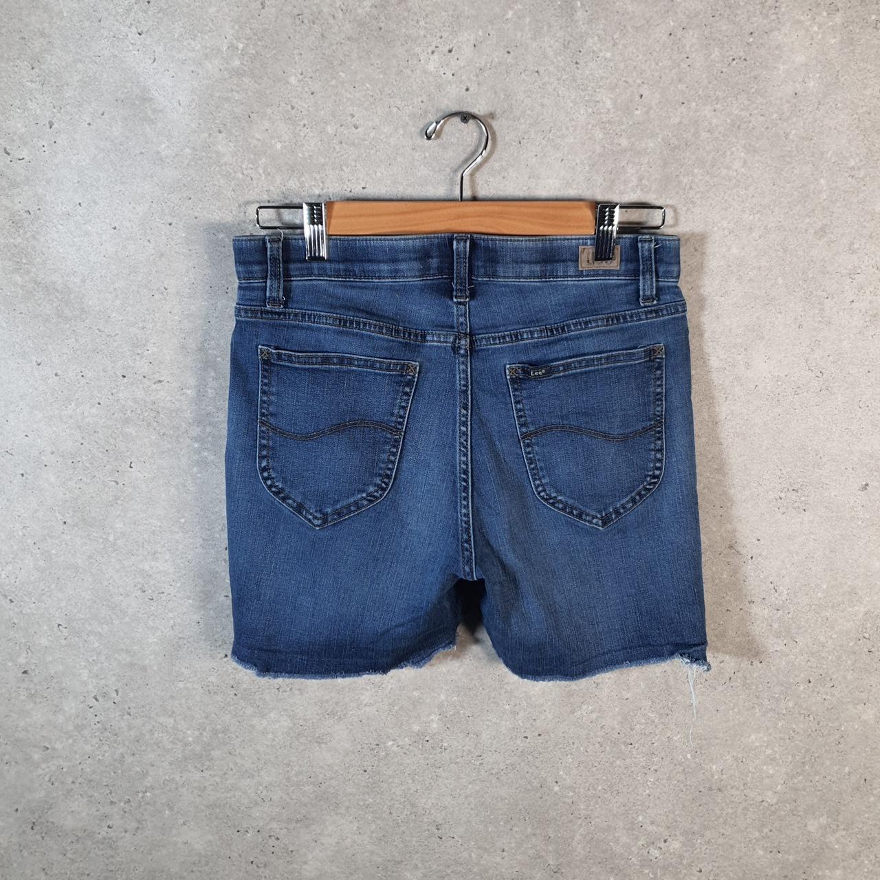 Vintage Lee Baggy Shorts Jorts Cargo Womens W30 Blue Denim Relaxed Cargo