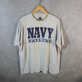 Vintage Alpz Navy Sailing Single Stitch USA 90s T Shirt Men’s XL Grey Graphic Big Fish Vintage