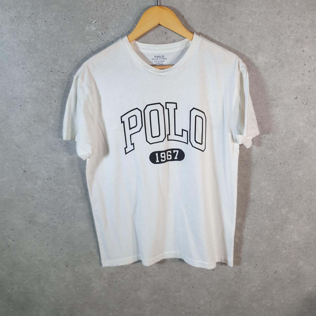 Vintage Ralph Lauren Polo Sport T Shirt Men’s Small White Classic Fit Embroidered Pony C8599