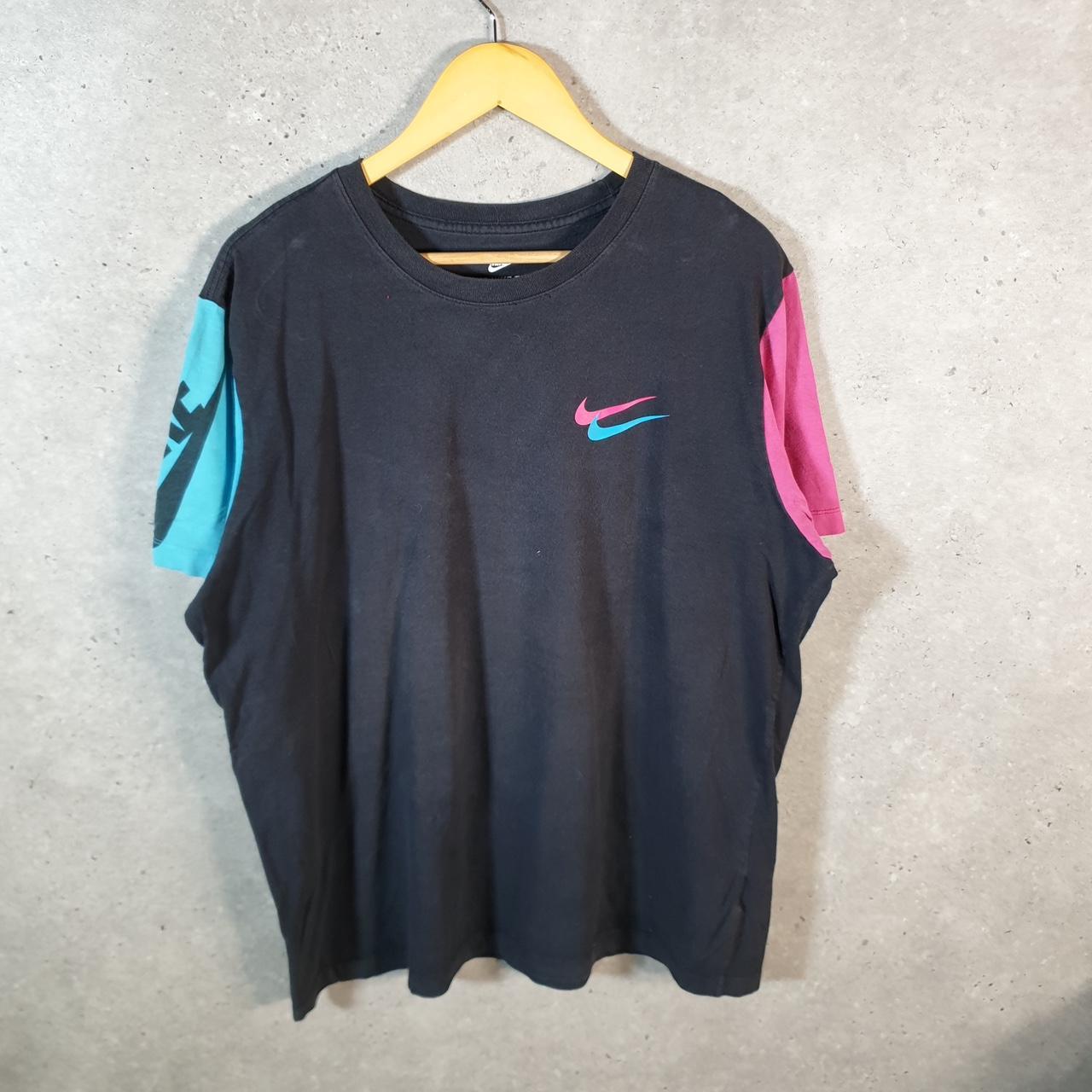 Vintage Nike Club Spellout T Shirt Men’s XL Black Graphic Swoosh Athletic